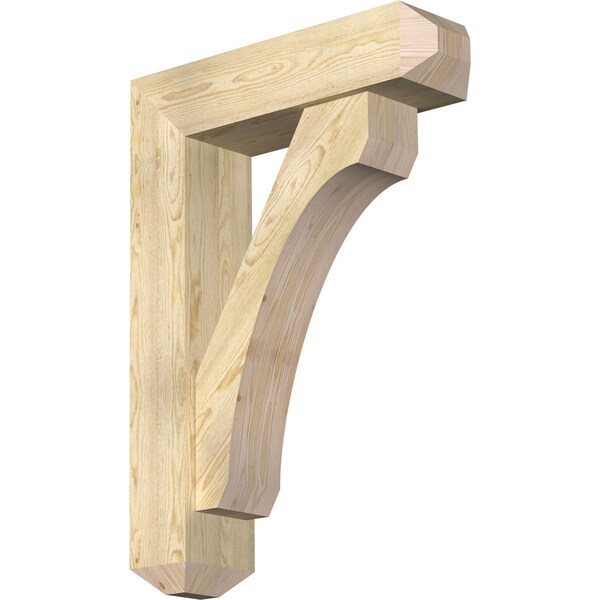 Ekena Millwork Legacy Craftsman Rough Sawn Bracket w/ Offset Brace, Douglas Fir, 8"W x 30"D x 42"H BKT0806X30X42LEC04RDF - main